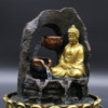 Fontaine de table - 30 cm - Bouddha méditant doré