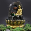 Fontaine de table - 30 cm - Bouddha méditant doré