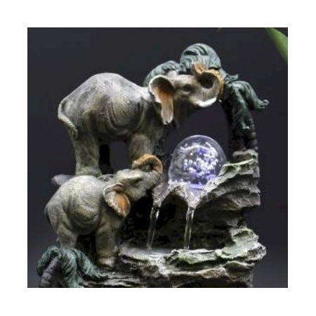 Fontaine de table - 30 cm - Bouddha méditant doré