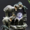 Fontaine de table - 30 cm - Bouddha méditant doré