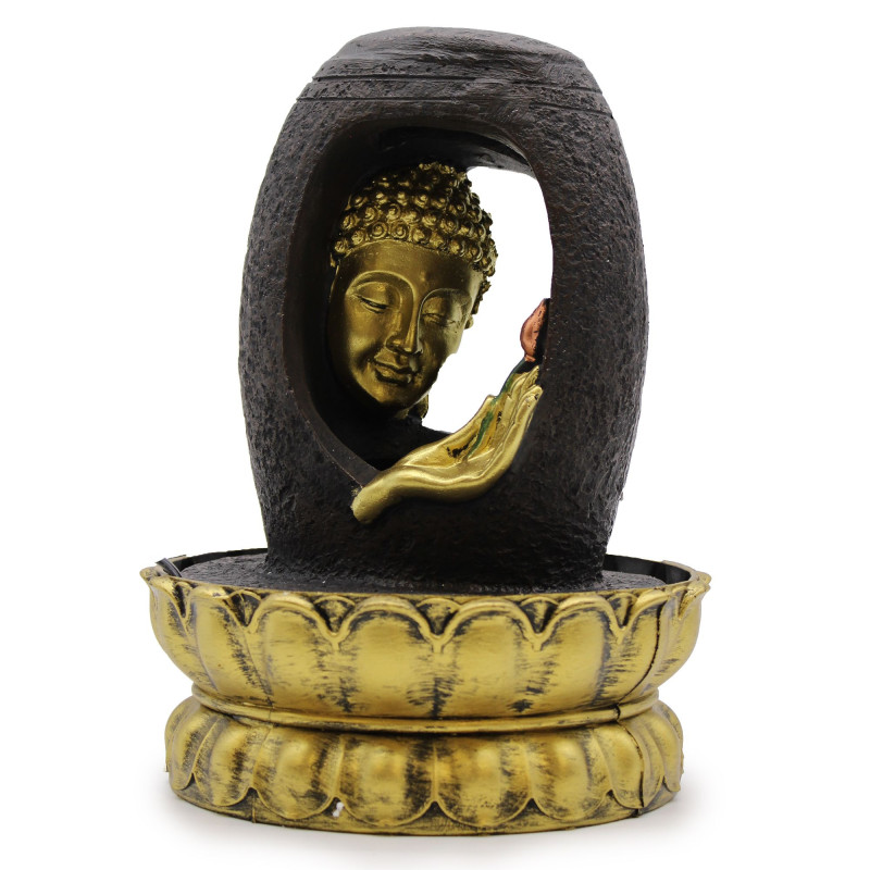 Fontaine d'Eau de Table - 30 cm - Bouddha Doré & Vitarka Mudra