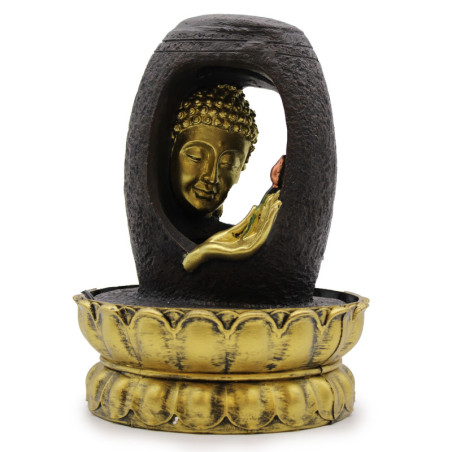 Fontaine d'Eau de Table - 30 cm - Bouddha Doré & Vitarka Mudra