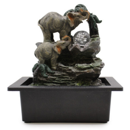 Fontaine de table - 30 cm - Famille d'éléphants