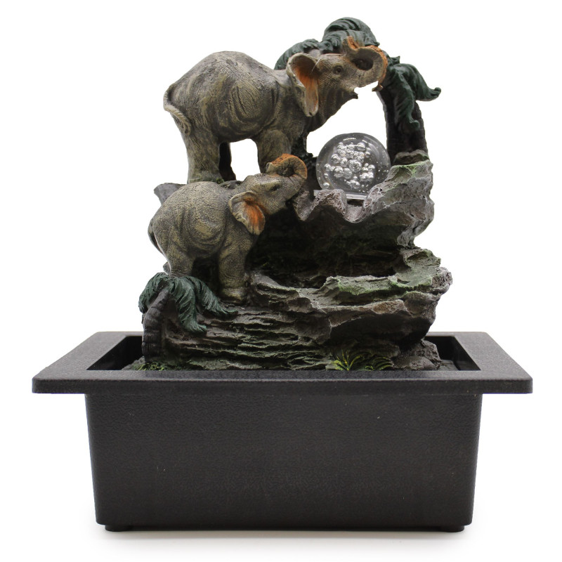 Fontaine de table - 30 cm - Famille d'éléphants