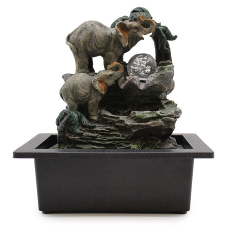 Fontaine de table - 30 cm - Famille d'éléphants