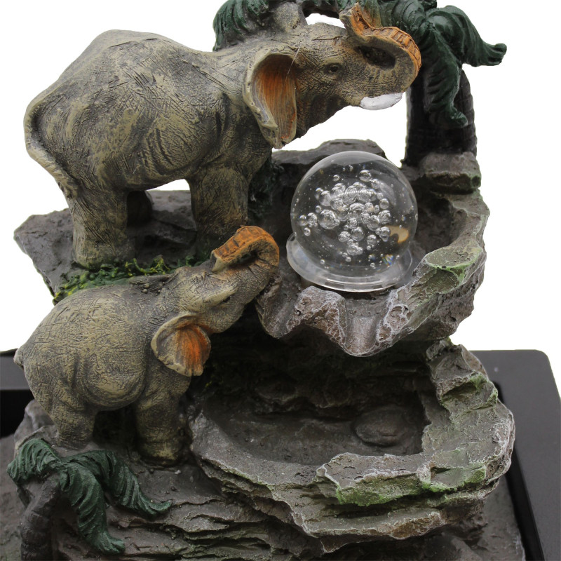 Fontaine de table - 30 cm - Famille d'éléphants