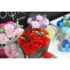 Bouquet de fleurs de savon - Rose rose et œillet