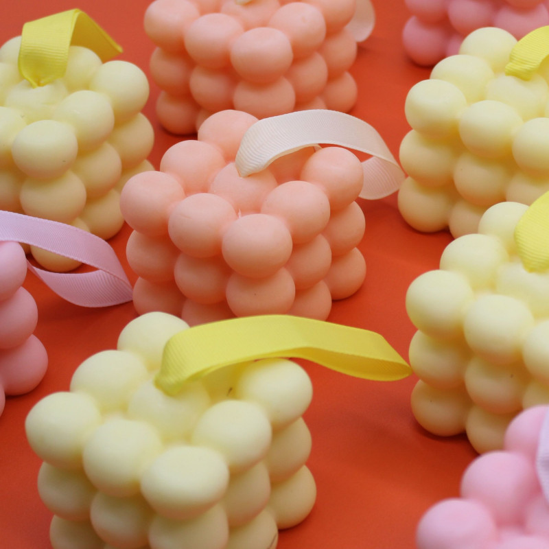 Savons de massage individuels en boîte - Pêche et citron