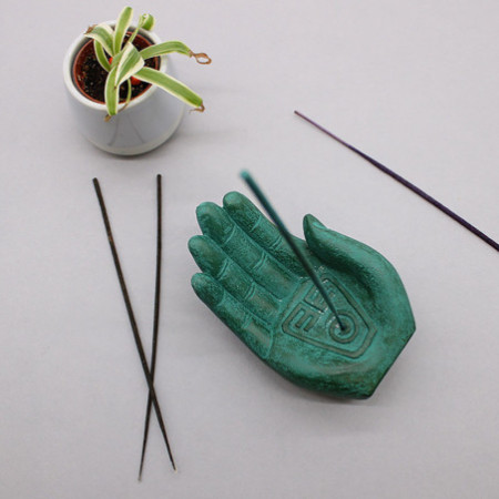 Brûle-encens manuel - Earth Protect (vert)