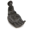 Brûleur d'encens Bouddha et main (noir)