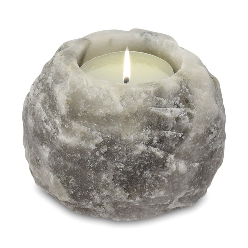 Bougeoir en sel gris 600-800 g