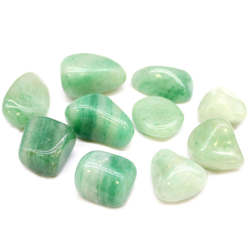 Lot de 18 pierres roulées XL - Aventurine Xtra Light