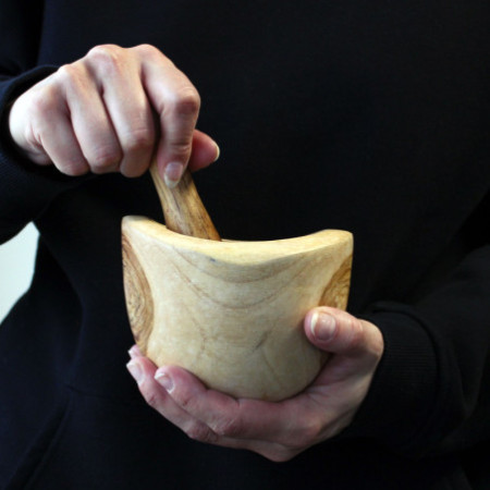 Pilon et mortier Ergo Teak Med