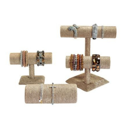 Petit support de bracelet en « T » - Chocolat