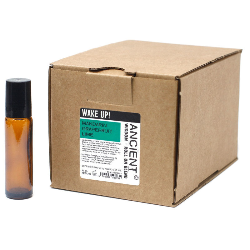 Mélange d'huiles essentielles à bille 30x - Réveillez-vous - SANS ÉTIQUETTE
