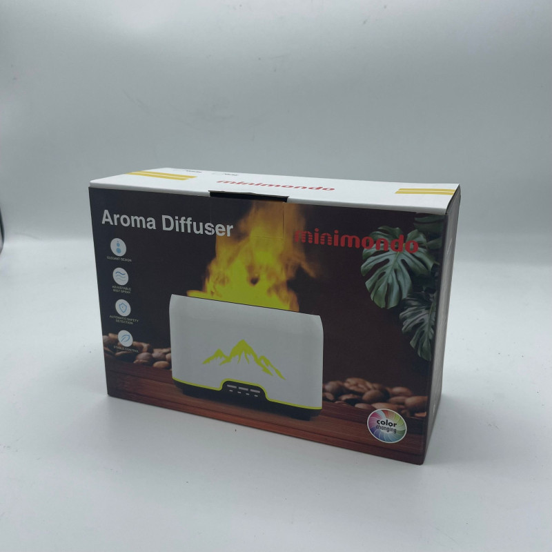 Diffuseur d'arômes Himalaya - USB-C - Télécommande - Effet flamme