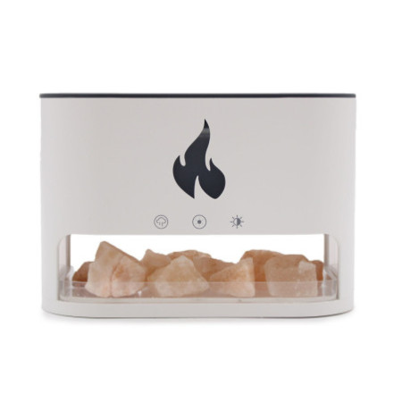 Diffuseur d'arômes Blaze - Chambre de sel de l'Himalaya - USB-C - Effet flamme (sel inclus)
