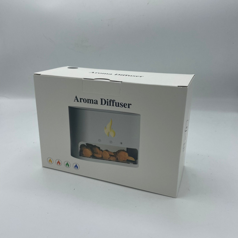 Diffuseur d'arômes Blaze - Chambre de sel de l'Himalaya - USB-C - Effet flamme (sel inclus)