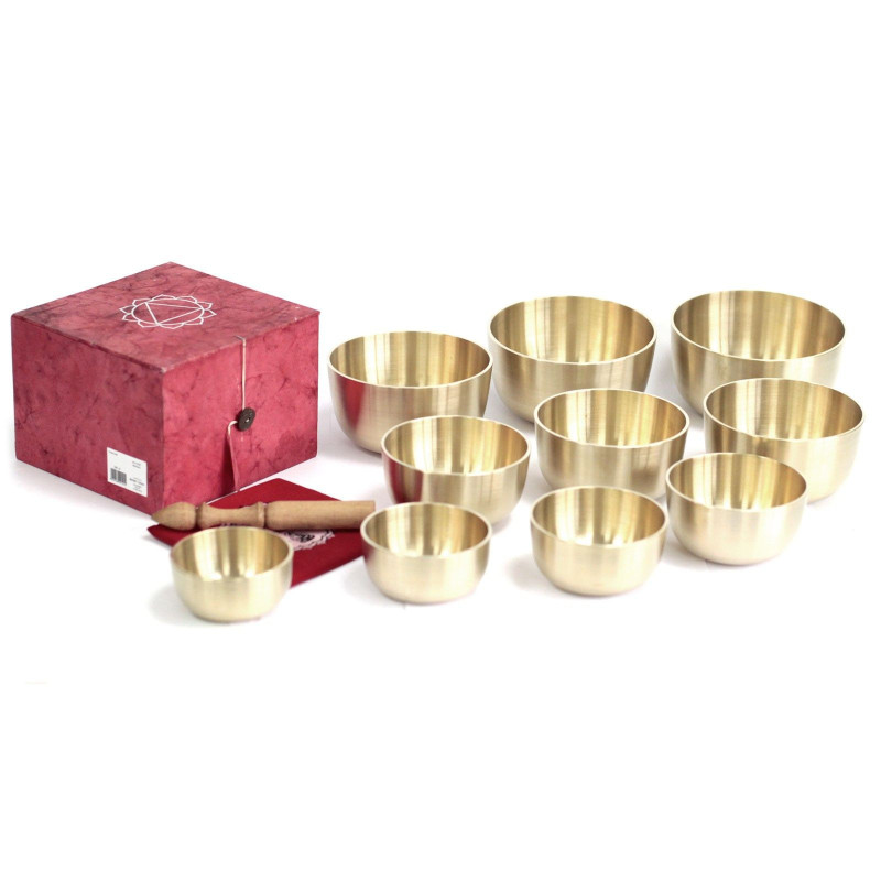 Lot de 10 bols en métal cloche