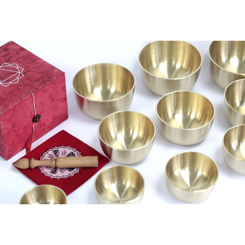 Lot de 10 bols en métal cloche