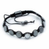 Bracelet Shamballa magnétique en hématite - Ronds plats