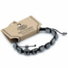Bracelet Shamballa magnétique en hématite - Pyramides pointues