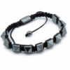 Bracelet Shamballa magnétique en hématite - Pyramides pointues