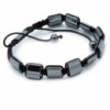 Bracelet Shamballa magnétique en hématite - Doubles cuboïdes