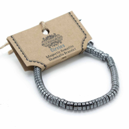 Bracelet Shamballa magnétique en hématite - Cercles