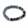 Bracelet en pierres précieuses à facettes - Arc-en-ciel magnétique