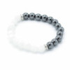 Bracelet en pierres précieuses à facettes - Quartz de roche magnétique