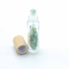 Flacon roller 5 ml en pierre Aventurine - bouchon bois