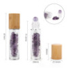 Flacon roller 5 ml en pierre Améthyste - bouchon bois