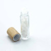 Flacon roller 5 ml en pierre Quartz de roche - bouchon bois