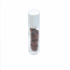 Flacon roller 5 ml en pierre Jaspe rouge - bouchon argenté