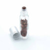 Flacon roller 5 ml en pierre Jaspe rouge - bouchon argenté