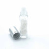Flacon roller 5 ml en pierre Quartz de roche - bouchon argenté