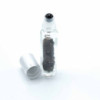 Flacon roller 5 ml en pierre Tourmaline noire - bouchon argenté