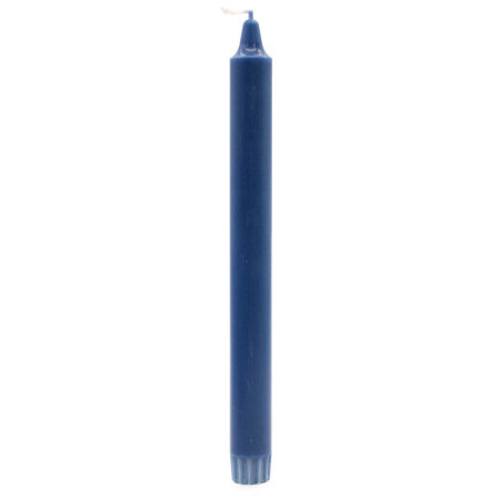 Bougie de table en cire naturelle pure 25 x 2,3 cm - Bleu