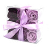Lot de 9 fleurs de savon - Roses lavande