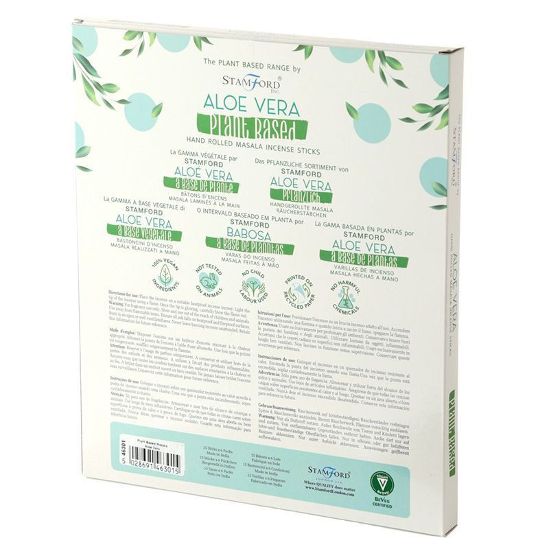 Bâtonnets d'encens Masala à base de plantes - Aloe Vera
