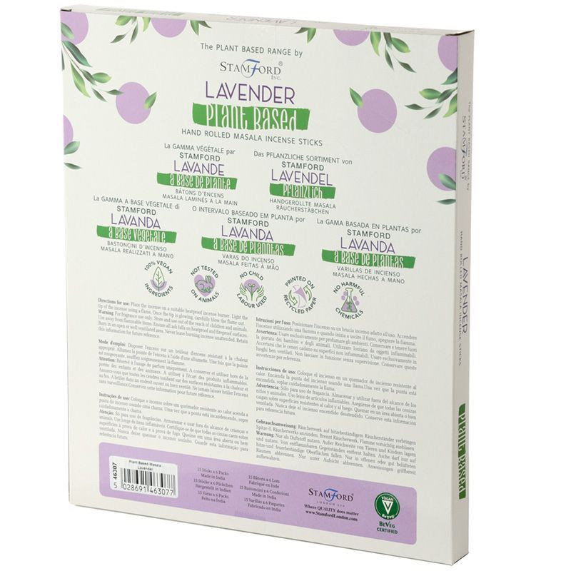 Bâtonnets d'encens Masala à base de plantes - Lavande