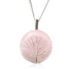 Collier Arbre de Vie en Pierres Précieuses - Quartz Rose