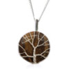 Collier Arbre de Vie en Pierres Précieuses - œil de Tigre