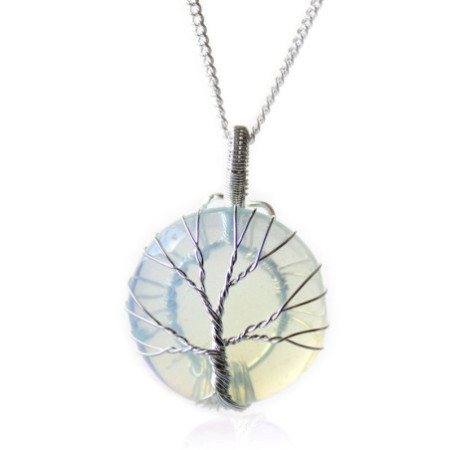 Collier Arbre de Vie en Pierres Précieuses - Opalite