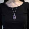 Collier de pierres précieuses enroulées en spirale - Améthyste