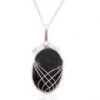 Collier en pierres précieuses enroulées en spirale - Onyx noir