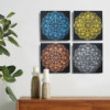 Lot de 4 Mandala Brocart Détail 30x30cm