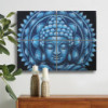 Brocart Mandala Bouddha Bleu Détail 30x40cm x 4