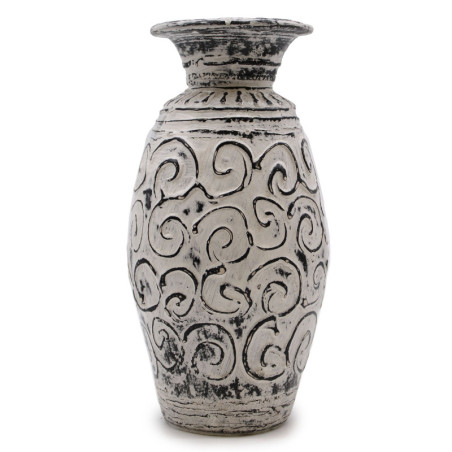 Vase en forme de tourbillons - Crème